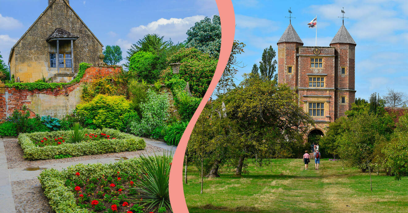 Hidcote Manor, Great Dixter och Sissinghurst är tre populära engelska trädgårdar.