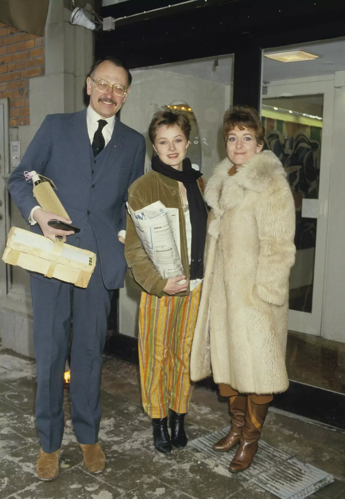 Siw Malmkvist med dottern Tove och sambo Fredrik Ohlsson år 1986.