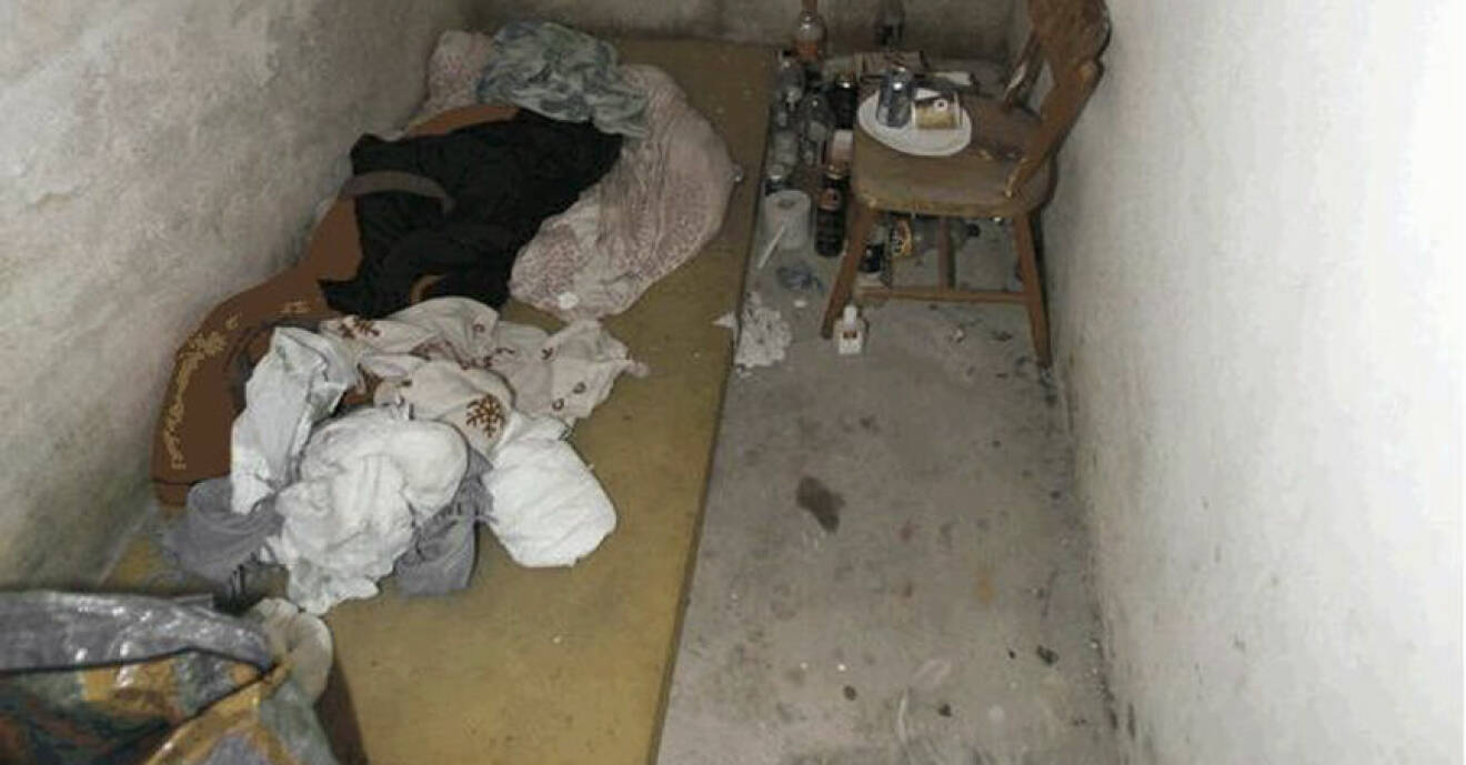 Utkylda rummet där den kidnappade studenten hölls fången.