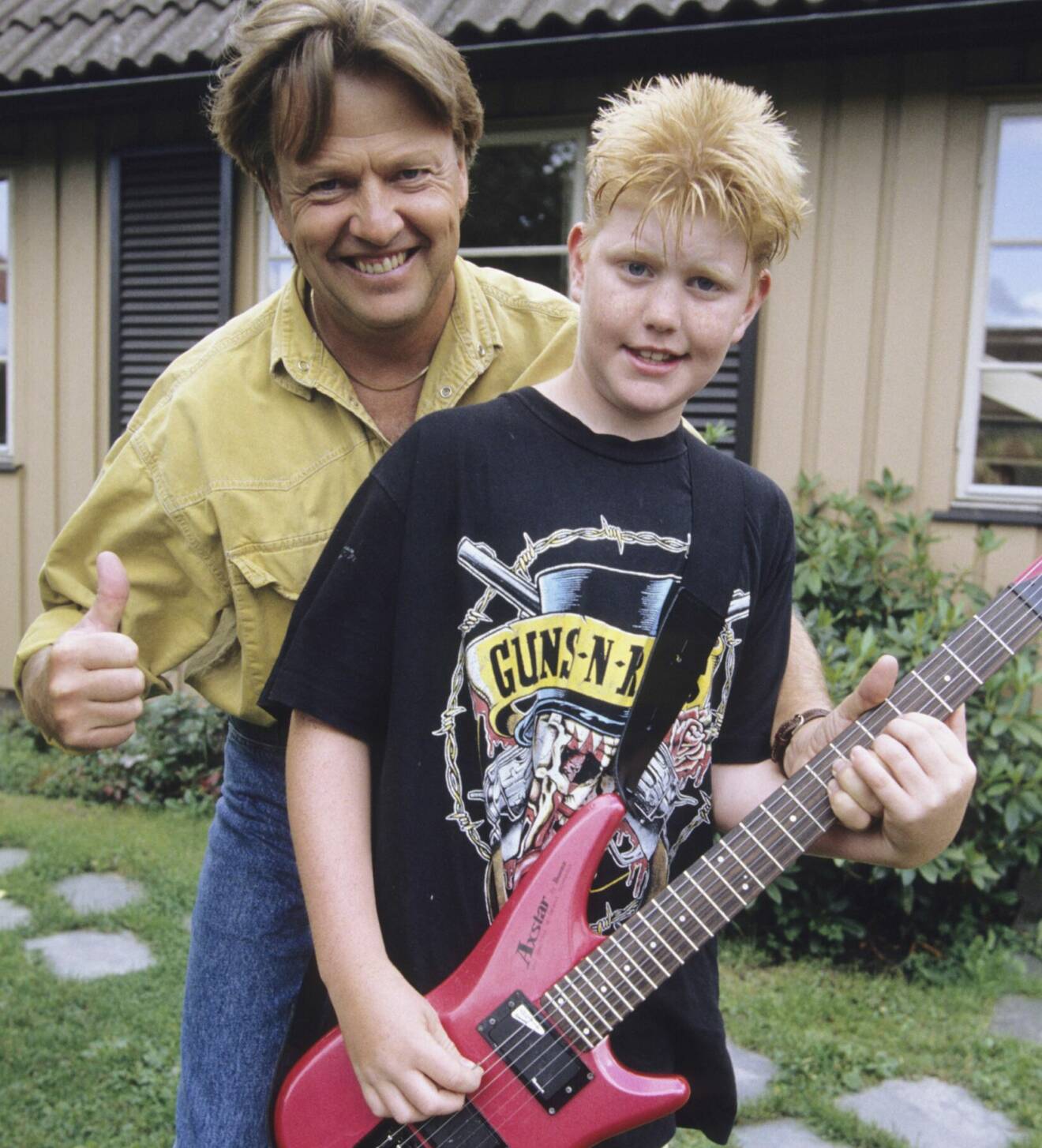 Sven-Erik och 11-årige Oscar Magnusson 1992.