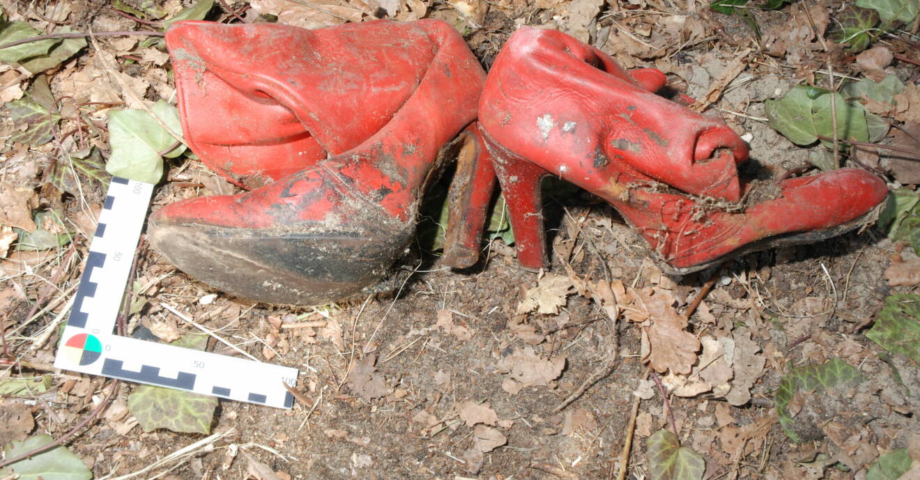 Damstövlar som hittades på Wichmanns tomt