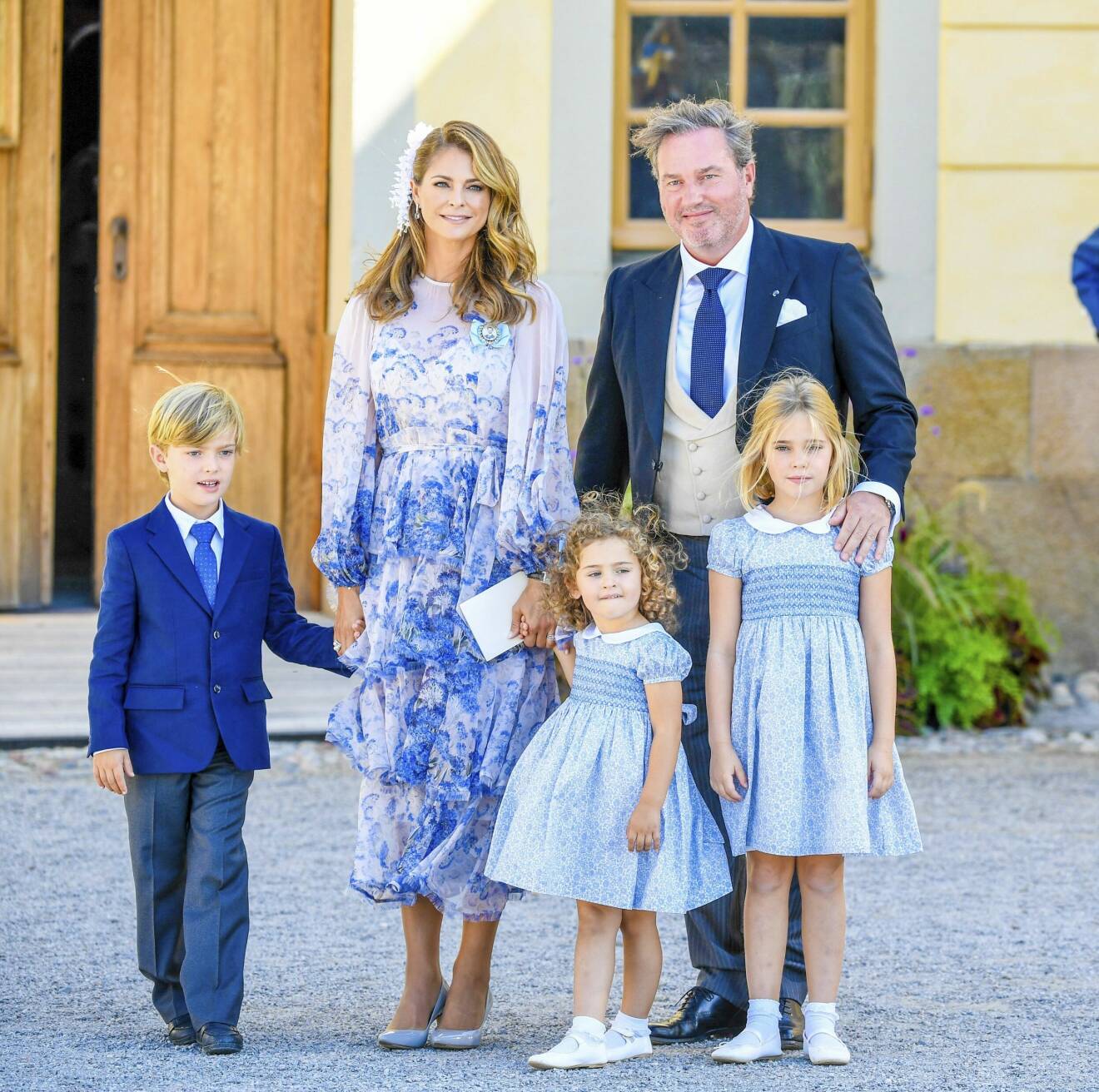 Prinsessan Madeleine med maken Christopher O'Neill och barnen Leonore, Nicolas och Adrienne.