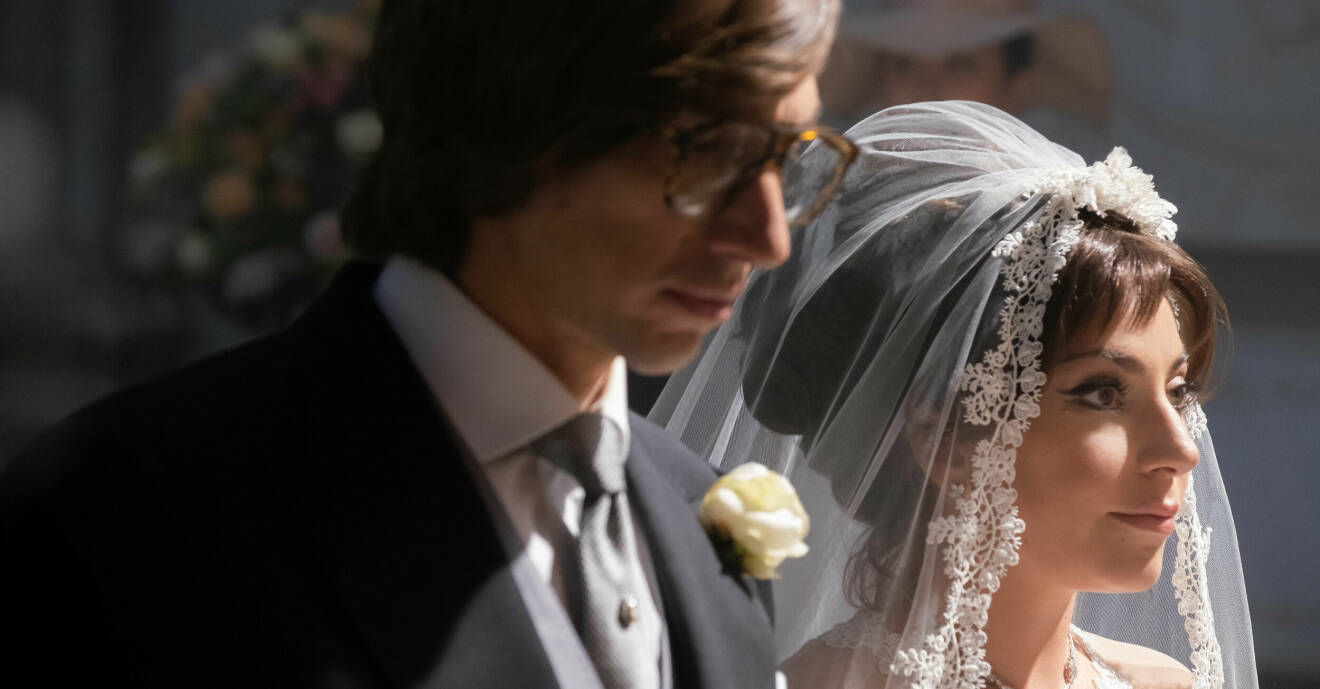 Bröllopet mellan Maurizio Gucci och Patrizia Reggiani i House of Gucci