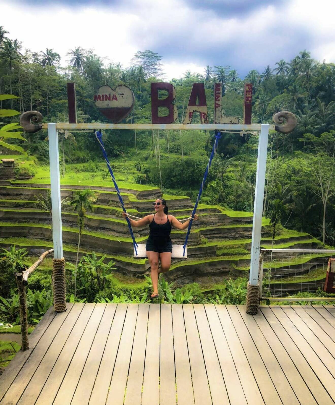 Hanna Saadi på Bali dit hon åkte för att finna sig själv.