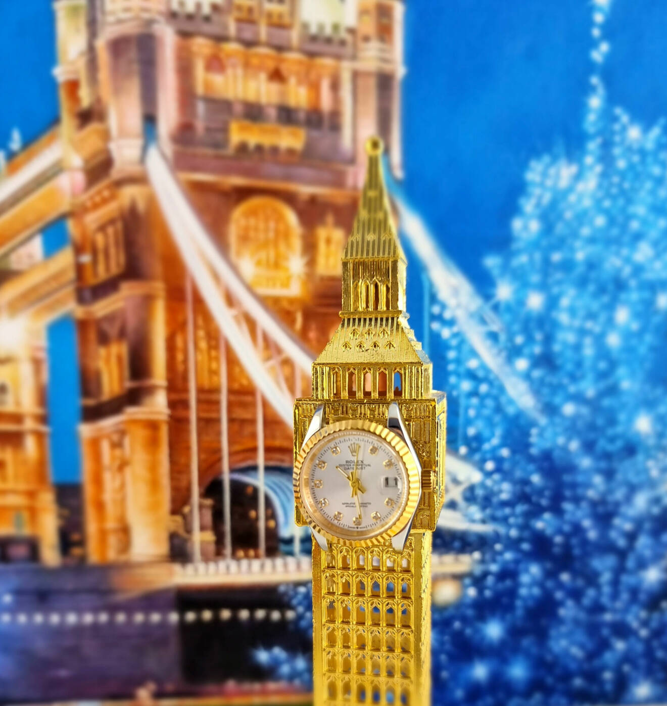 Big Ben i form av en Rolex-klocka.
