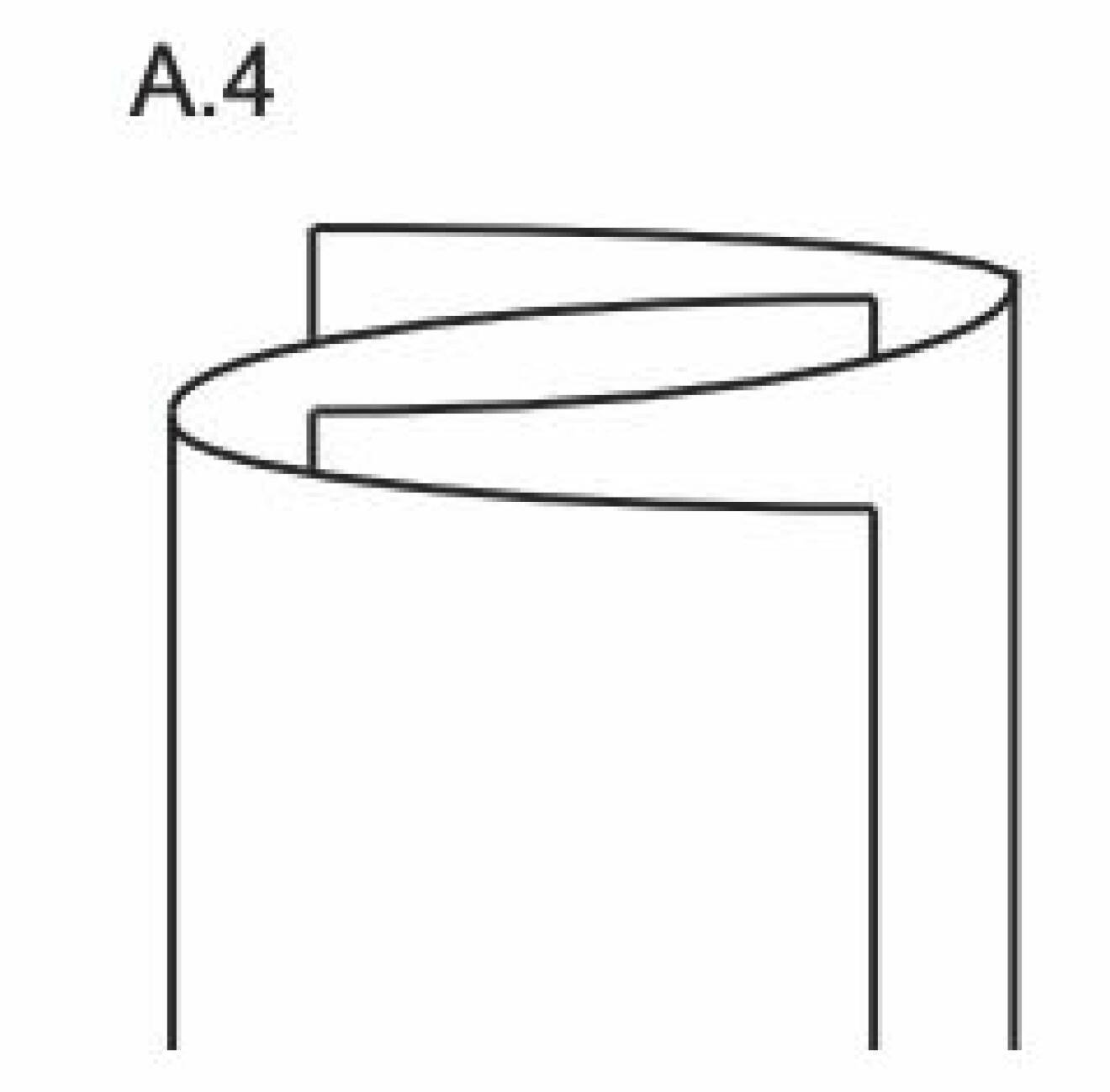 Diagram A4 för att sticka pannband.