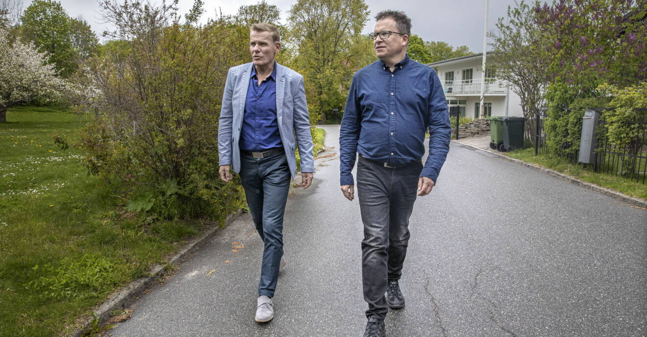 Jan Staaf och Peter Sjölund under utredningen av dubbelmordet i Linköping