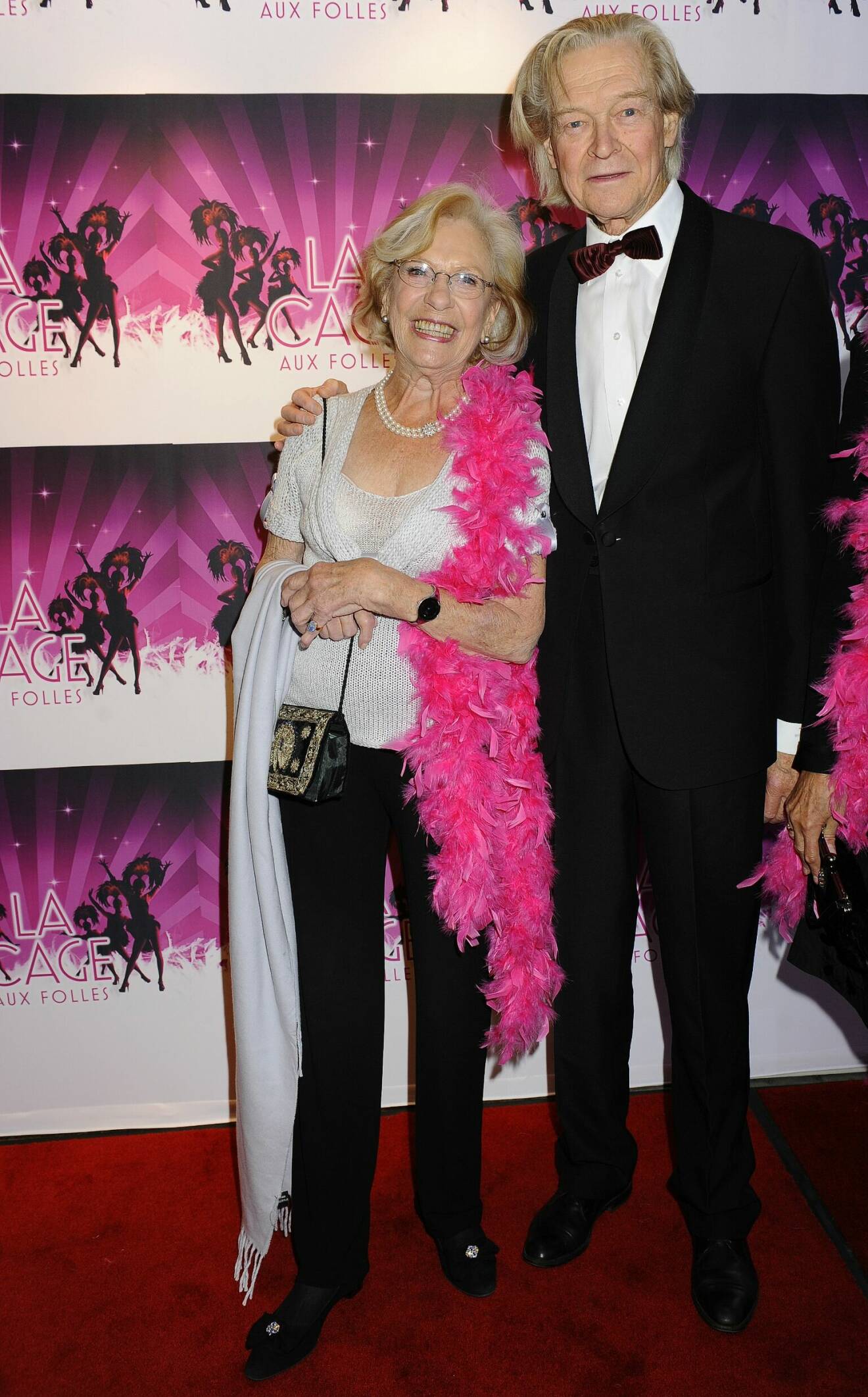 Karin Falck och Hans Dahlberg inför premiären av musikalen "La Cage aux Folles"på Oscarsteatern år 2012.