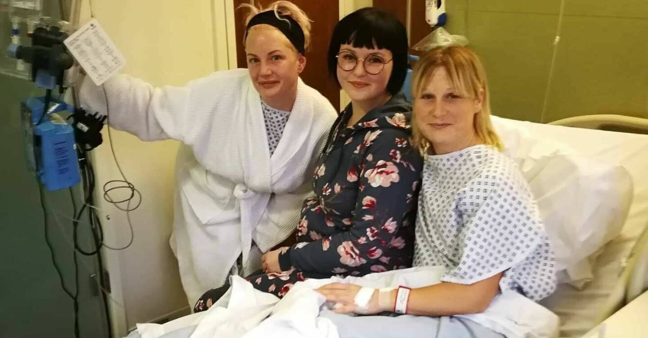 Karin Eriksson, Lina Olofsson och Ilina Andersson på Princess Grace Hospital i London.
