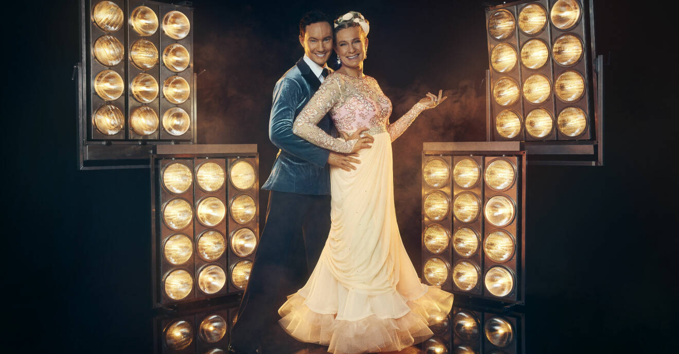 Pressbild på Marie Mandelmann och Jonathan Näslund som tävlar tillsammans i Let's dance i TV4 2022.