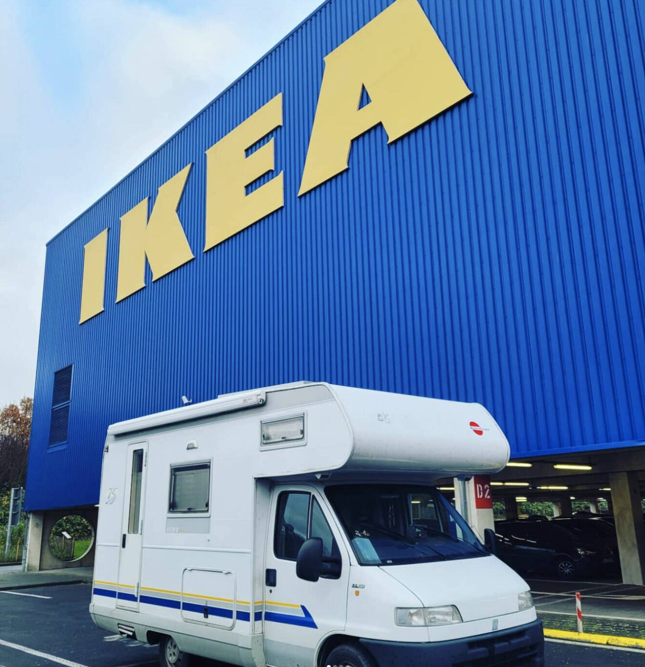 På väg genom Tyskland blev det ett stopp på Ikea.