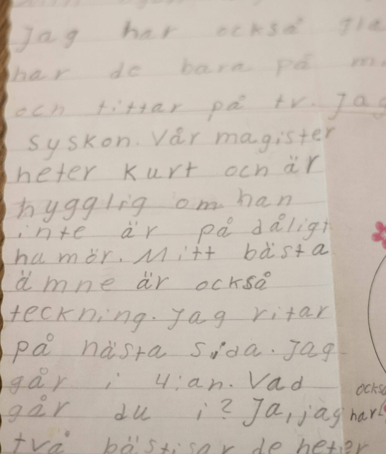 Ett av de första breven som Lisbet Fransson skickade till sin brevvän Ing-Marie Rasmusson för 50 år sedan.
