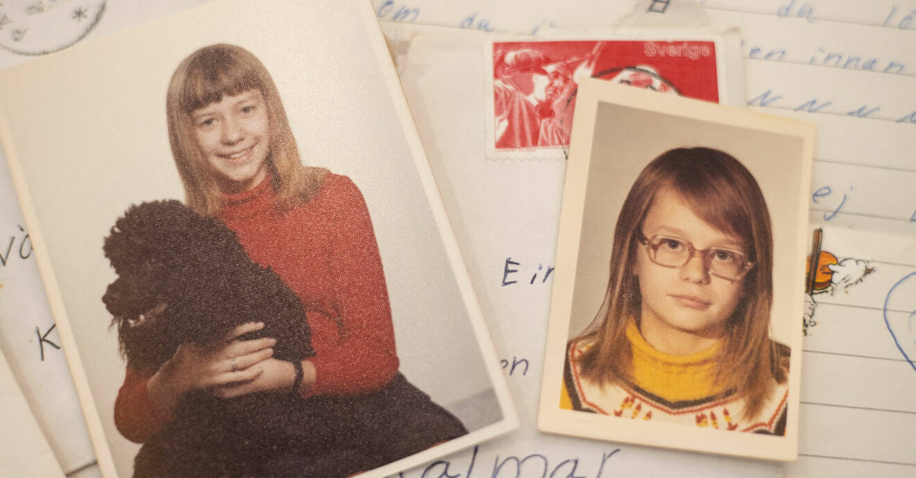Bilder på brevvännerna Lisbet Fransson och Ing-Marie Rasmusson som barn.