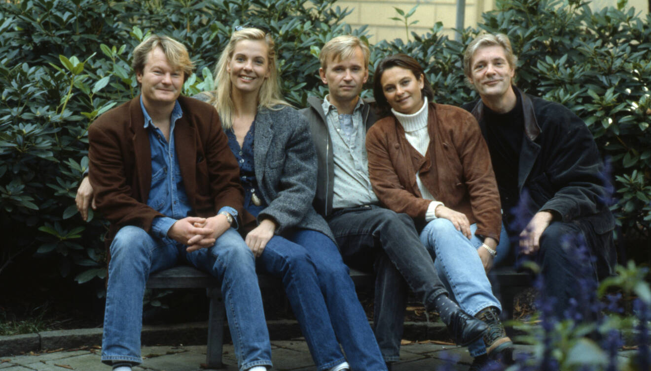 Skådespelare som medverkade i Lorry. Från vänster: Claes Månsson, Suzanne Reuter, Johan Ulveson, Gunnel Fred och Peter Dalle.