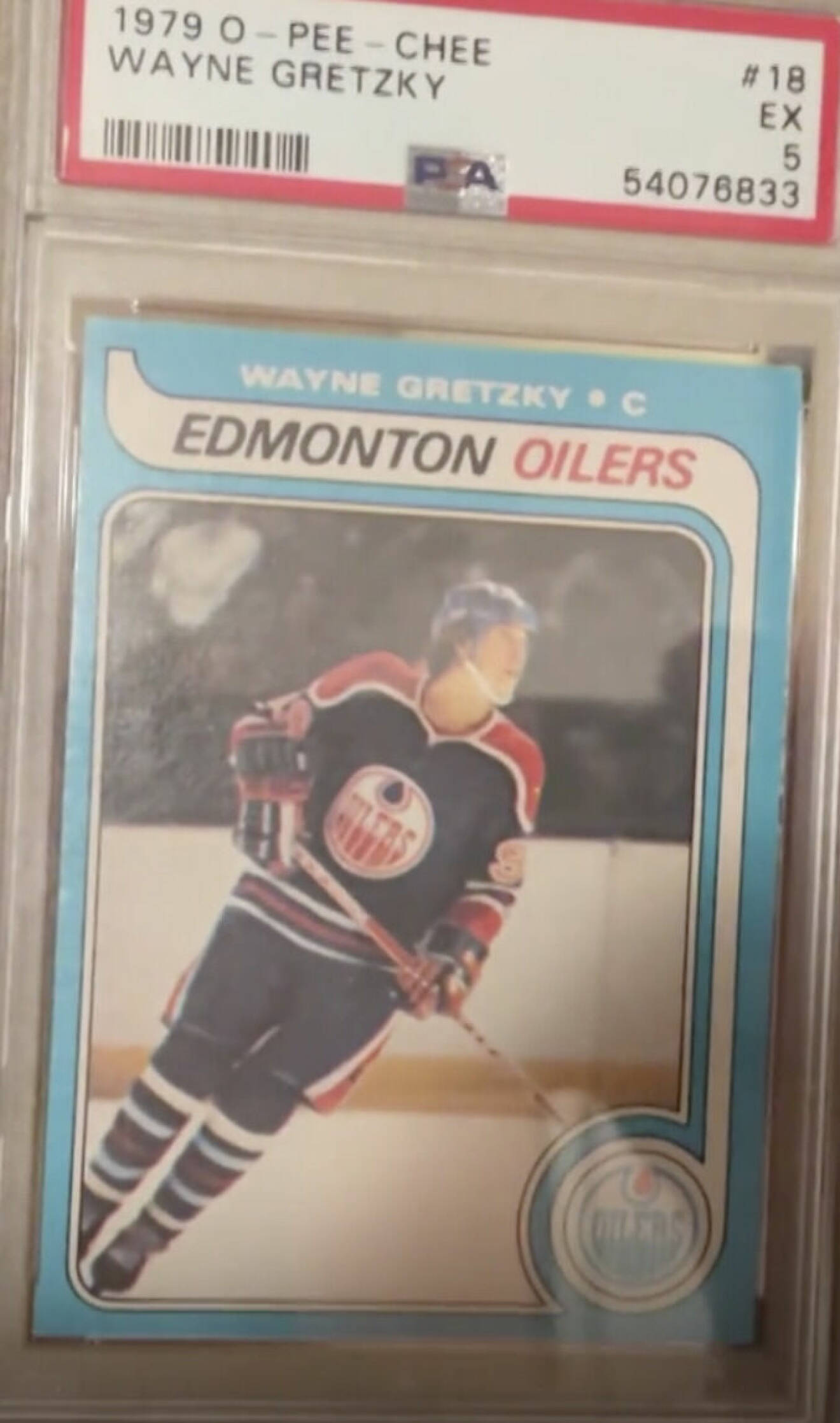 Wayne Gretzkys rookiekort från 1979.