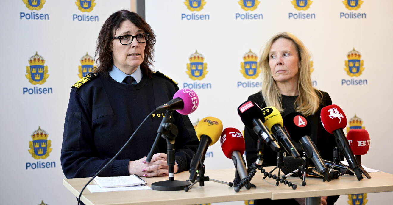 Polischefen i Malmö Petra Stenkula och utbildningschefen Anneli Schwartz