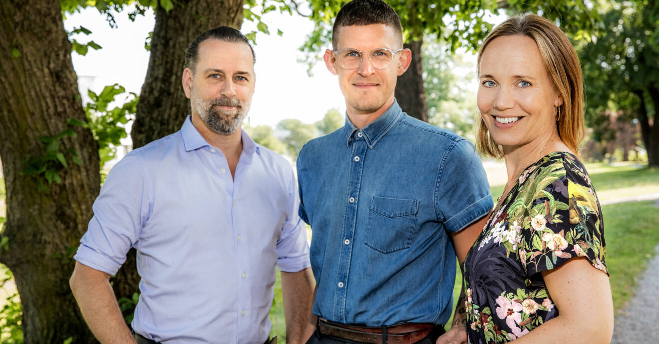 Fredric Bohm, Karl Norwald och Maria Farm, de tre experterna i Gift vid första ögonkastet 2022.