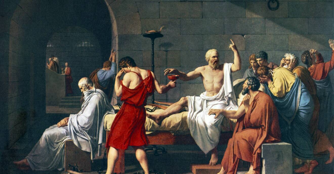 Socrates tömmer giftbägare
