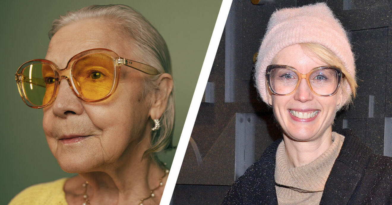 äldre kvinna med stora glasögon/jenny strömstedt med stora glasögon
