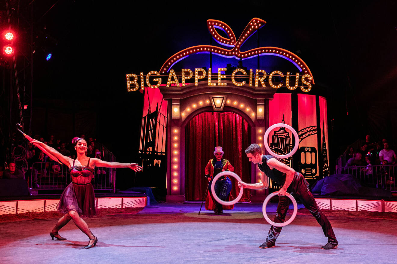 Föreställning på Big Apple Circus som har sitt tält på Manhattan i New York.