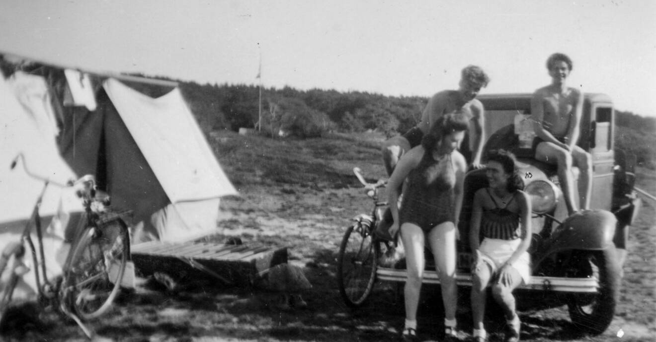 Det som idag kallas masonitbyn uppstod 1932 när några arbetare började resa tält på strandängarna vid Domsten.