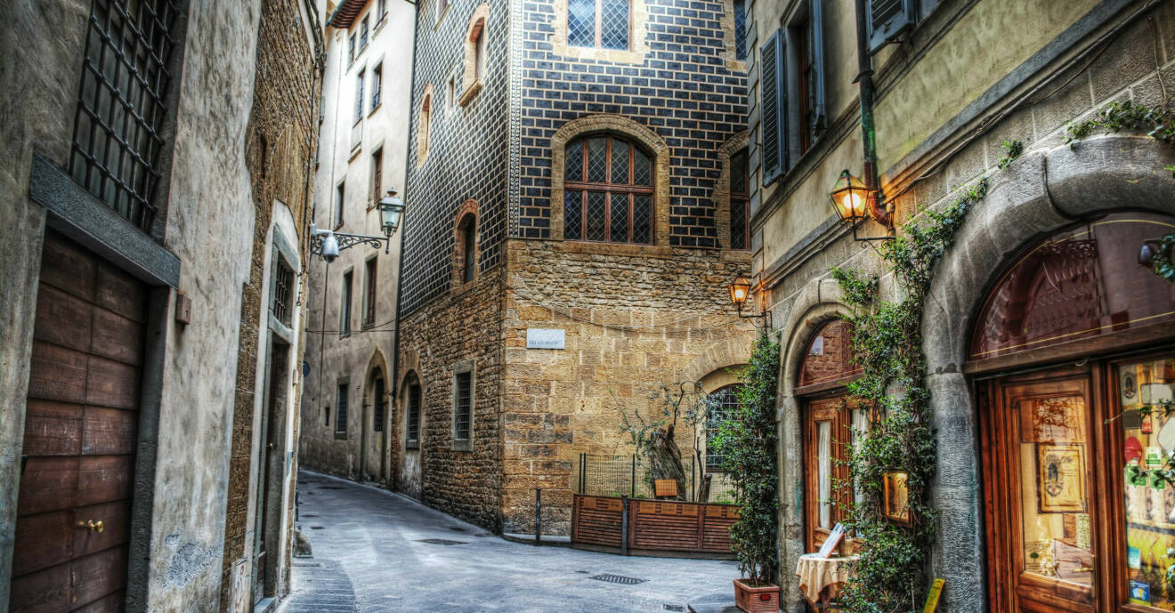 En pittoresk gata i Florens