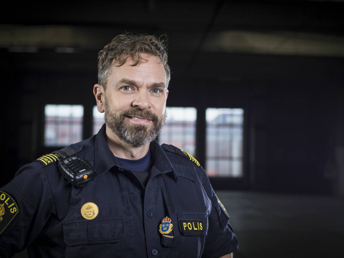 Per Lasson som polisbefälet Jesse i SVT:s dramaserie Tunna blå linjen.