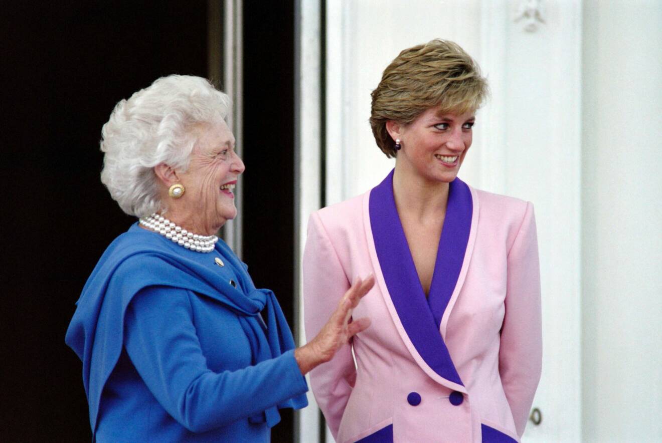 prinsessan Diana med Barbara Bush