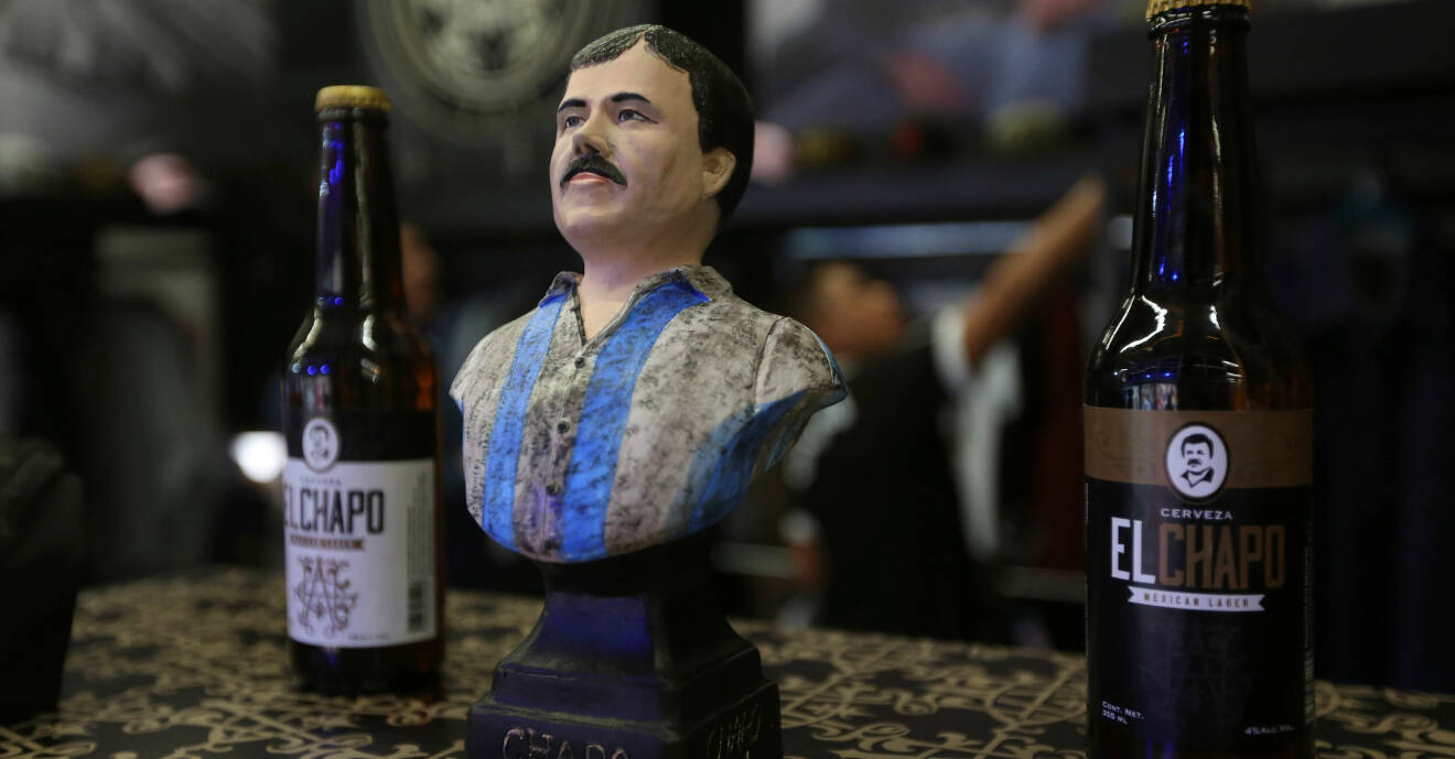 El Chapo som ölflaska