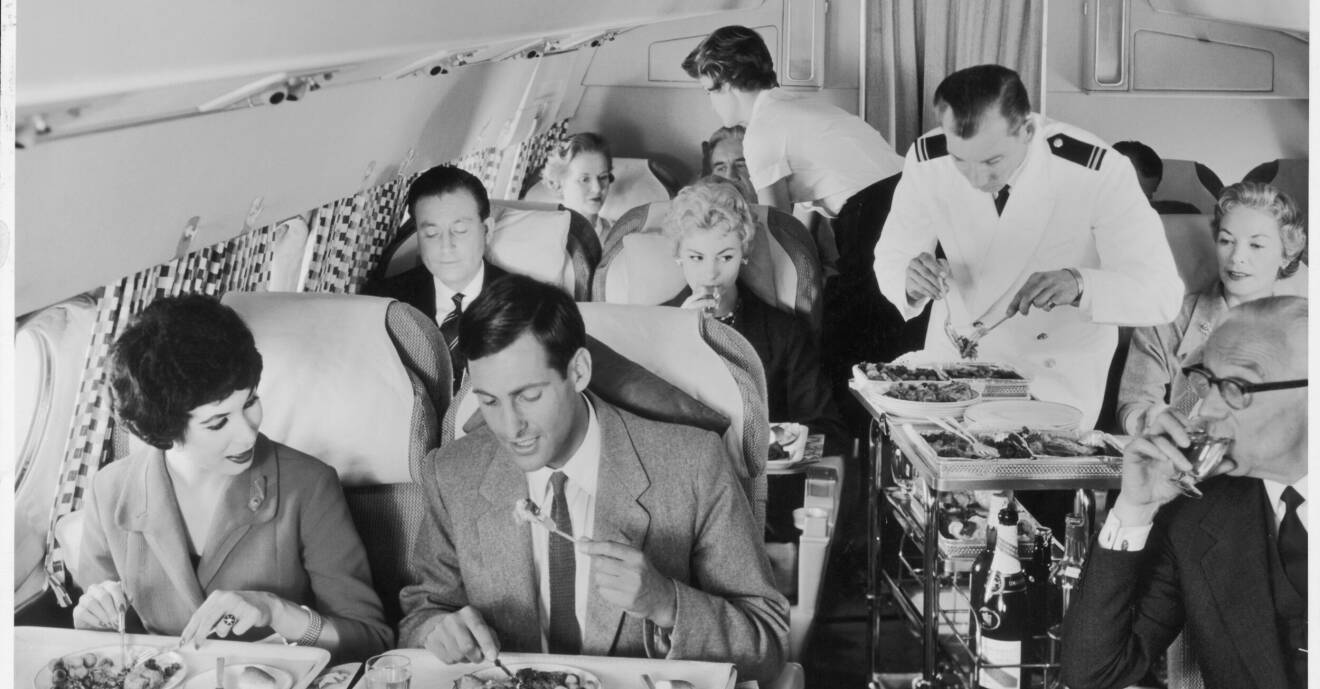 Ombord på passagerarflyg 1960