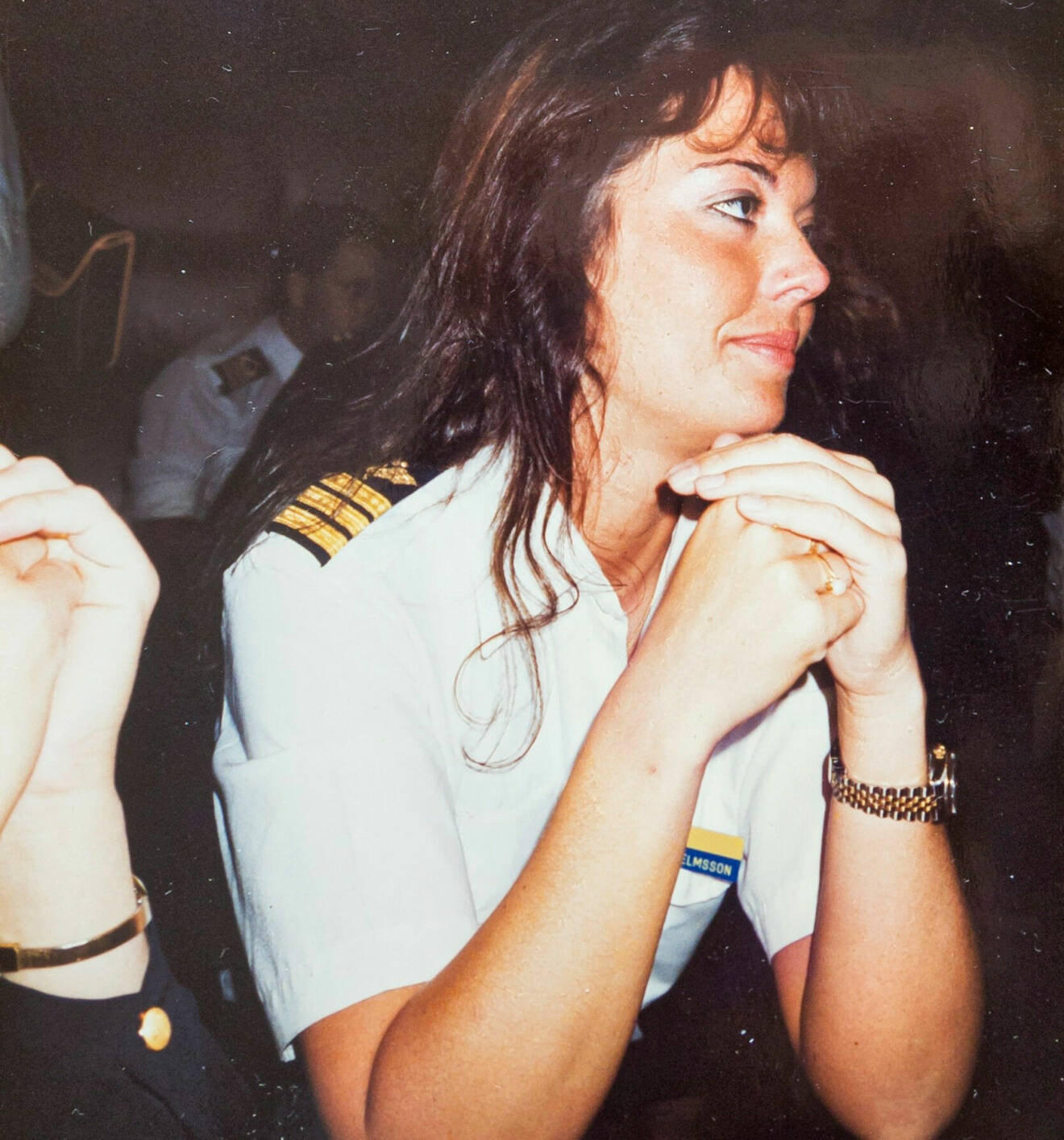 Tina som kapten i flygvapnet 1997.