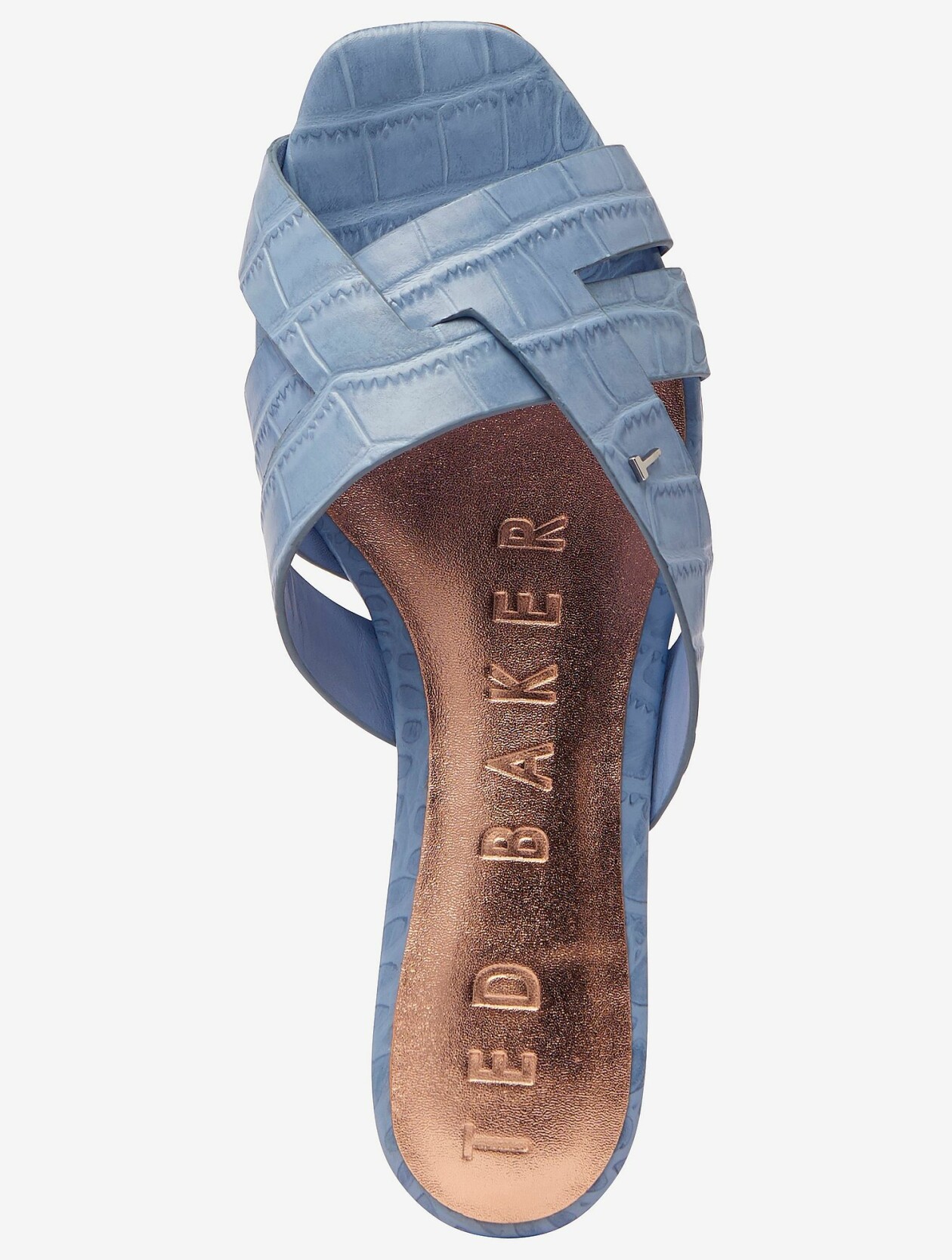 Blå skinnsandaler från Ted Baker