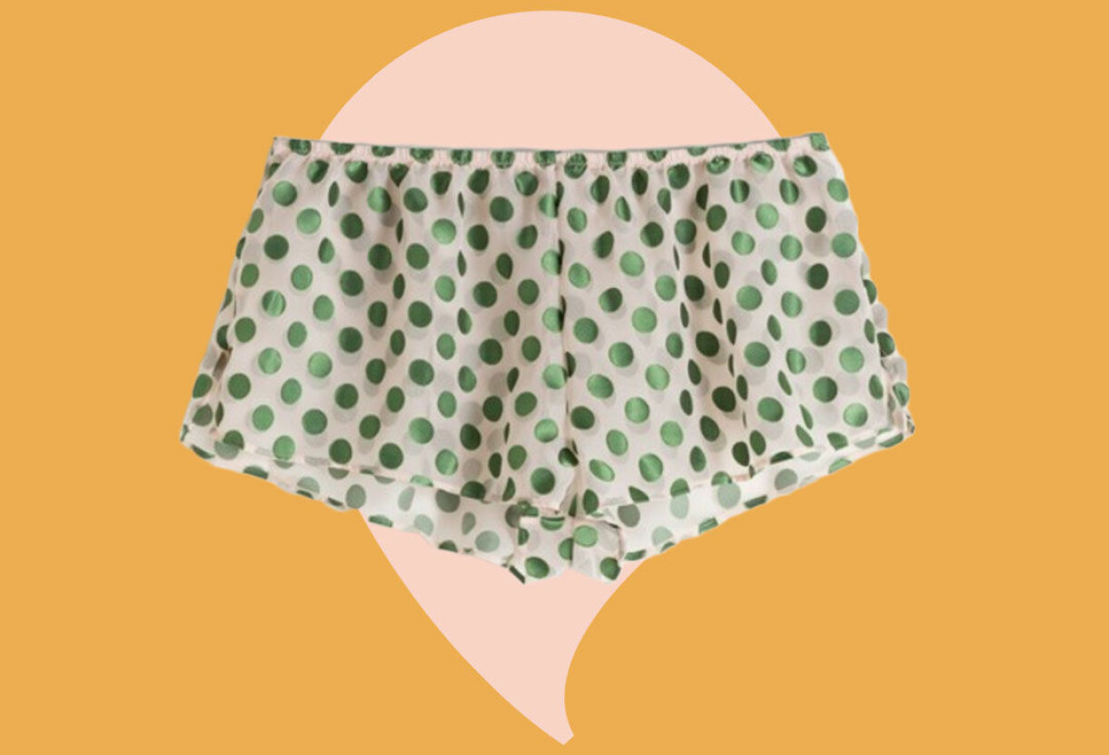 Grön-vita hipstershorts