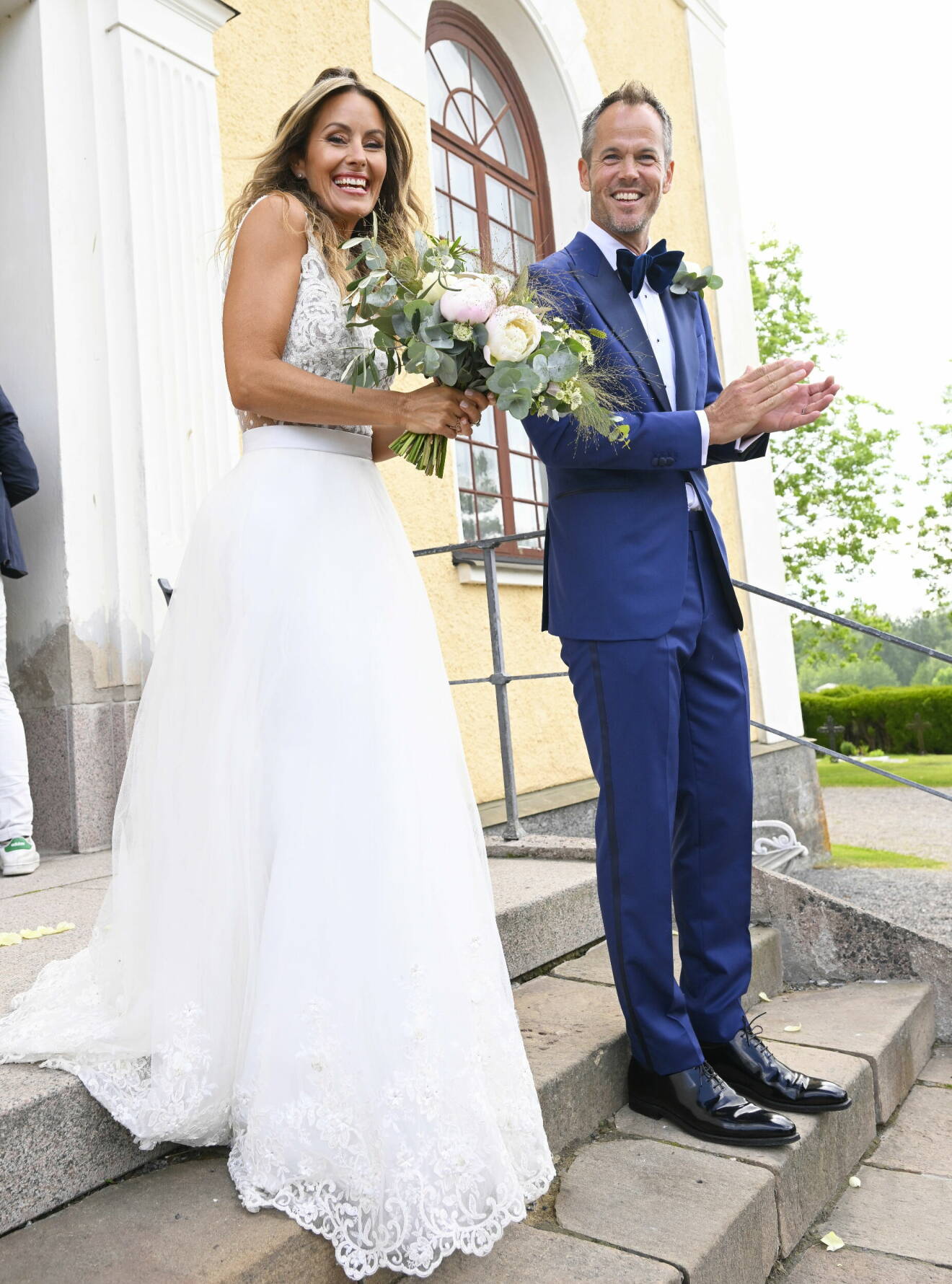 Bröllopet skedde i Väddö kyrka i Norrtälje kommun.