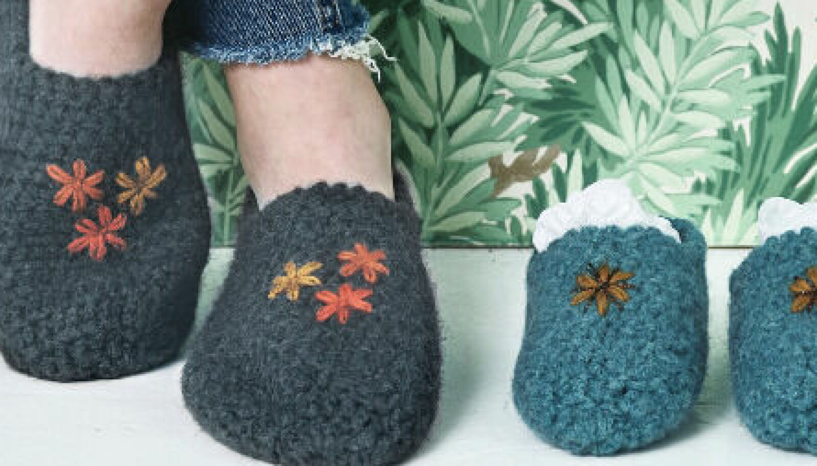 Tovade tofflor till hela familjen – gratis stickmönster | Allas