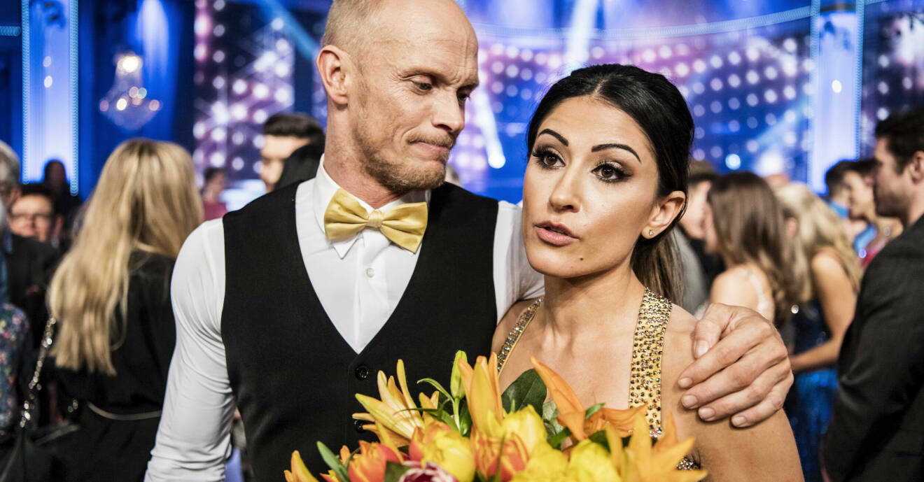 Nikki Amini och danspartnern Tobias Karlsson i Lets Dance 2018.
