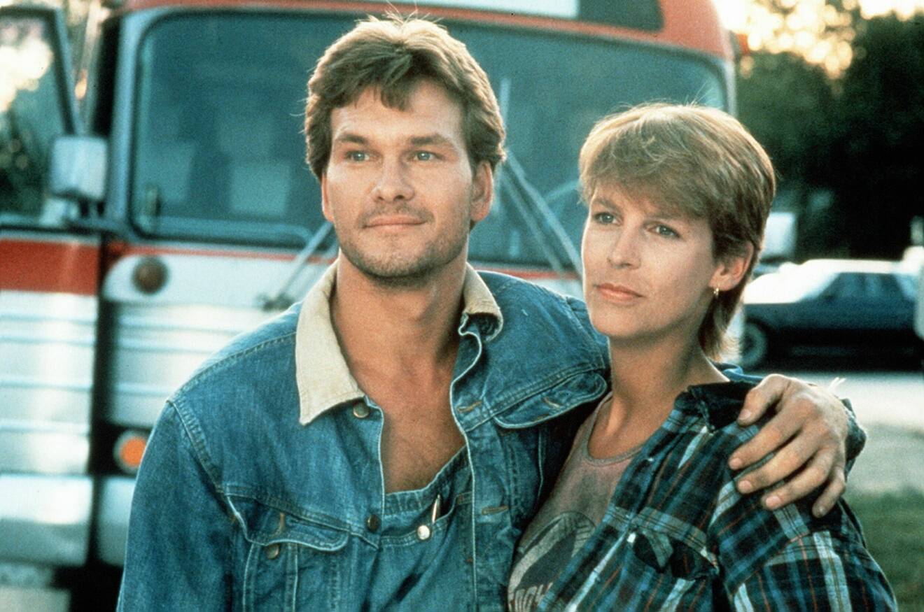 Jamie Lee Curtis och Patrick Swayze i filmen Grandview U.S.A 1984.
