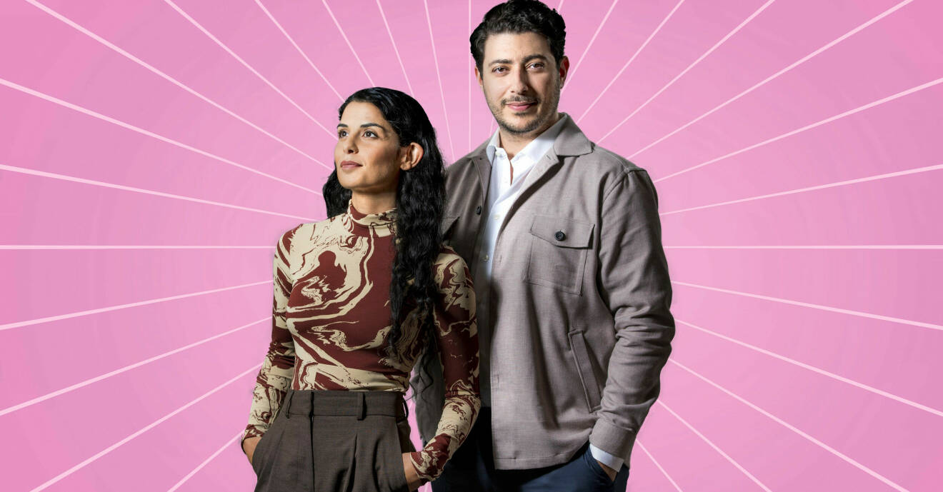 SVT:s programledare Aida Pourshahidi och Fouad Youcefi.