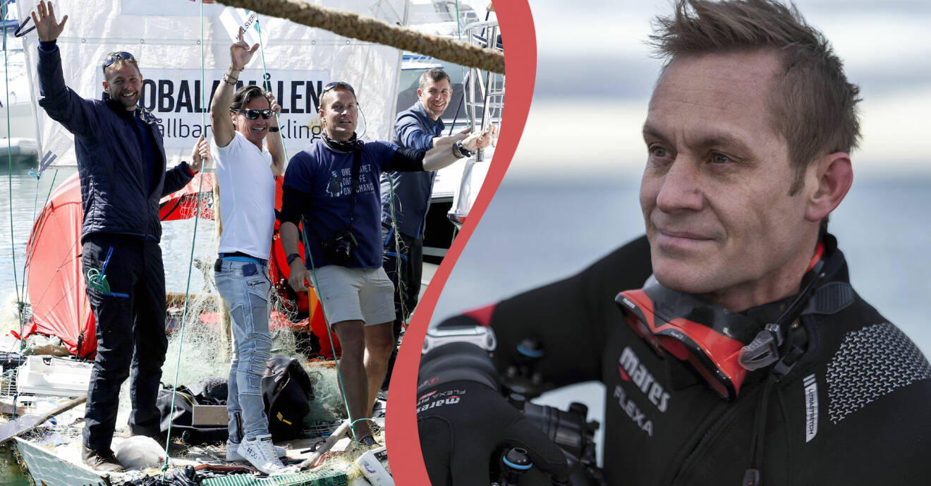Joakim Odelberg och teamet som seglade med flotten Trash-Tiki