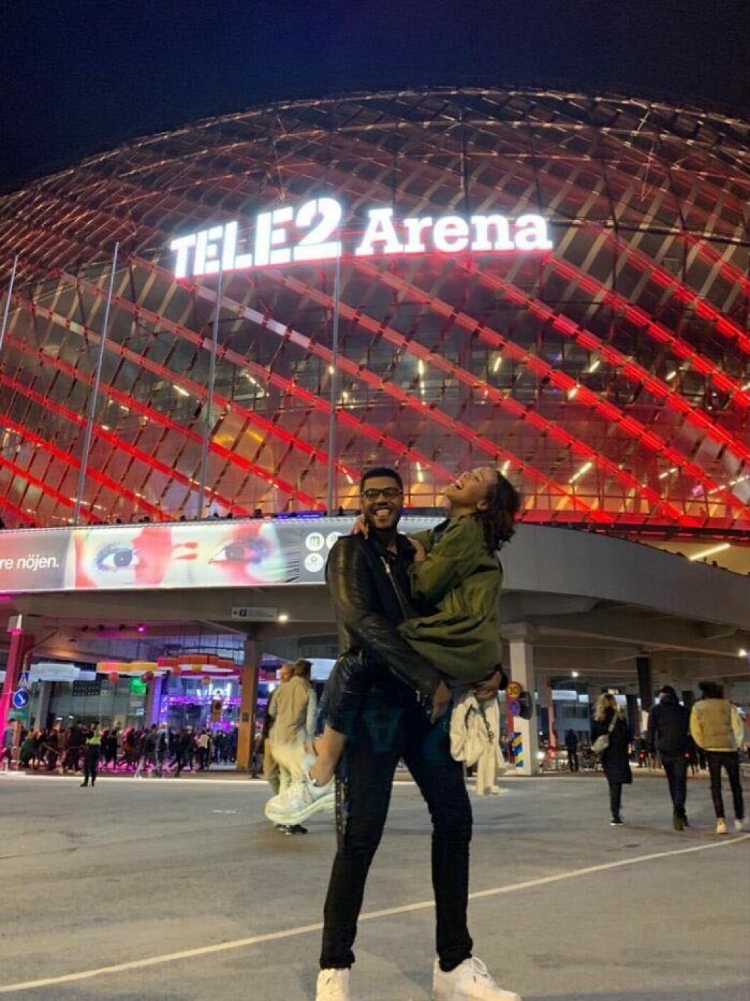 Amir flög till Stockholm för att kunna se Swedish House Mafia med Linnéa. Bild: Privat