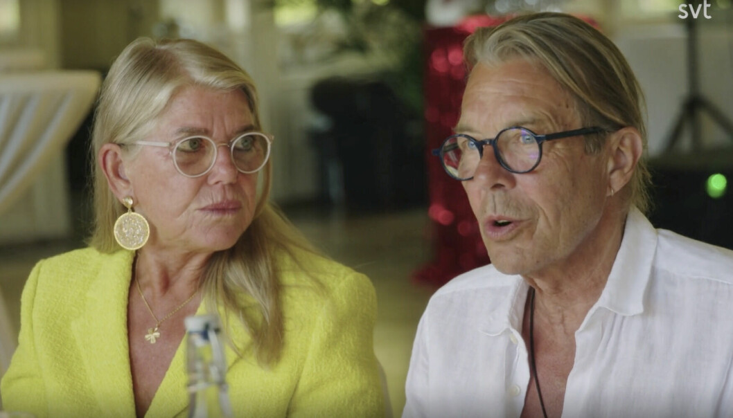 Monica och Rooger från SVT:s tv-serie Hotell Romanik.