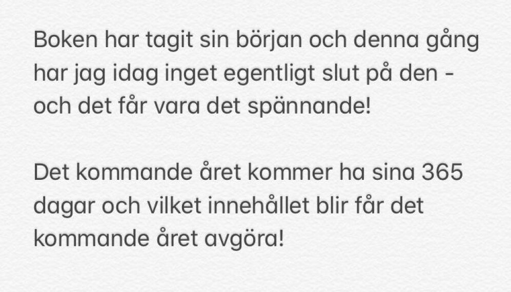 I mobiltelefonernas anteckningar hade Heidi manifesterat en spännande, oförutsedd handling på sin andra bok "365". En skärmavbild av Heidis anteckningar i mobiltelefonen.