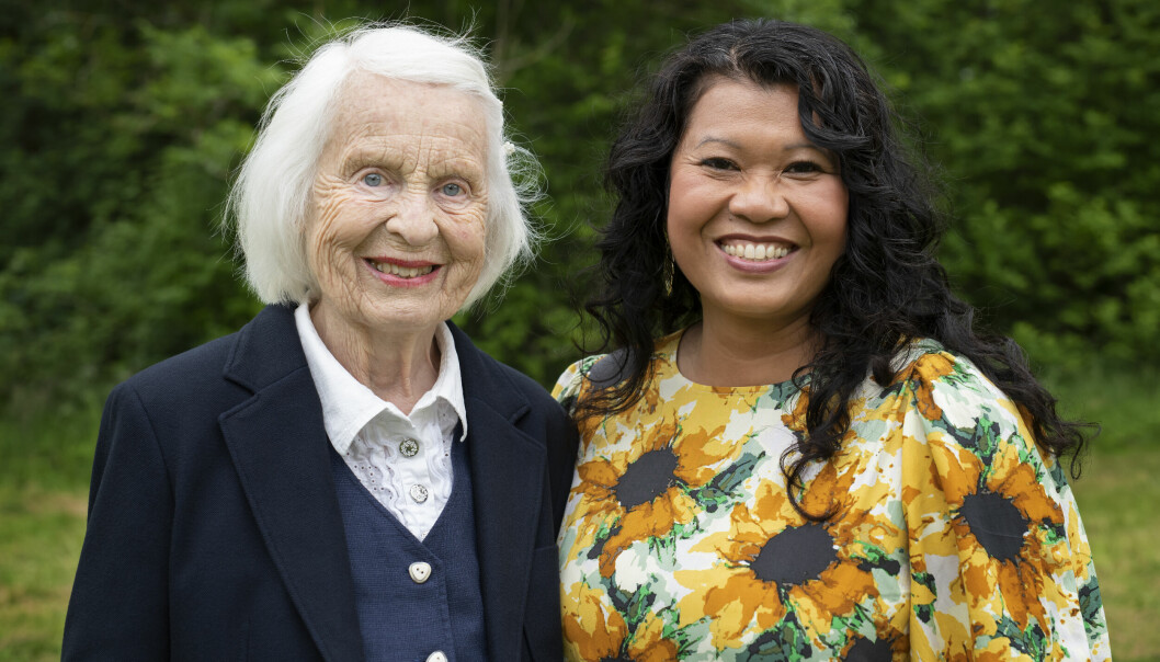 Inger Ågren, 90, och Pernilla Sandahl, 47, är bästa vänner.