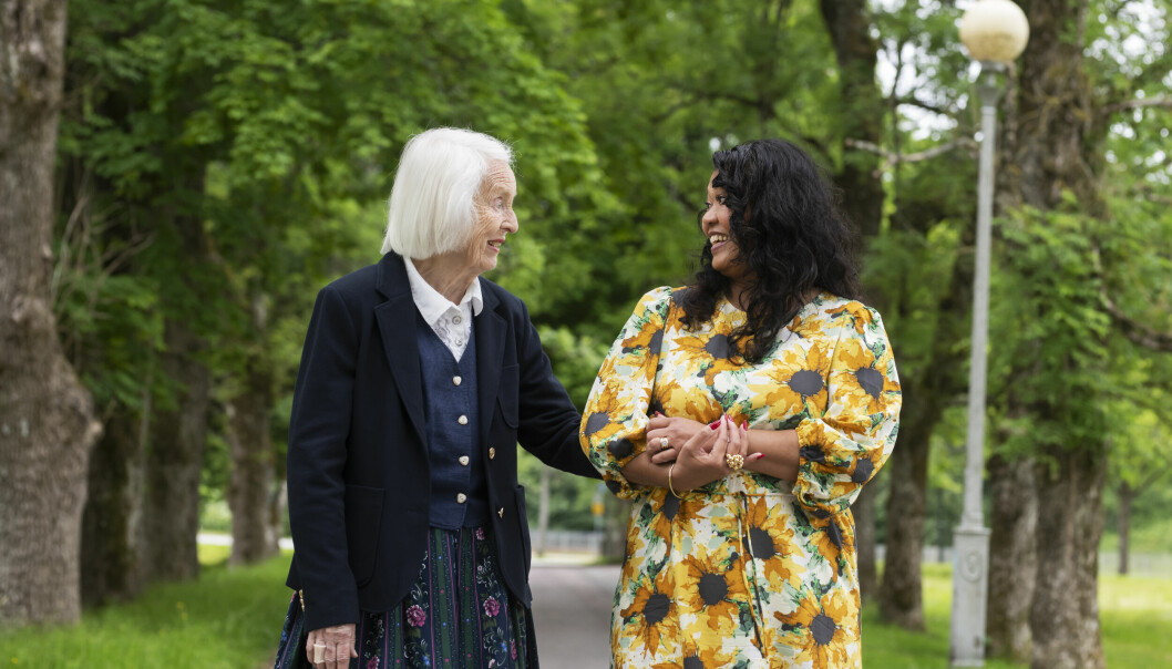 Inger, 90, och Pernilla, 47, är bästa vänner.