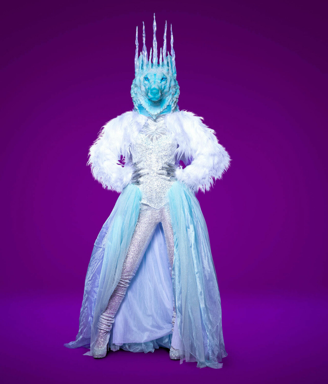 Isvargen som är med och tävlar i Masked singer Sverige.