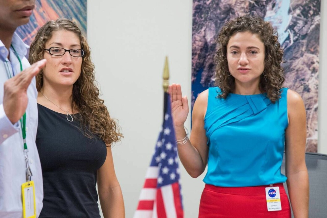 Christina Hammock är en den andra kvinnliga astronauten som vistas på ISS och som kommer att välkomna Jessica Meir när hon kommer. Foto: Mark Sowa/Nasa Astronauterna Christina Hammock och Jessica Meir.