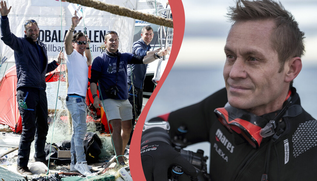 Joakim Odelberg och teamet som seglade med flotten Trash-Tiki
