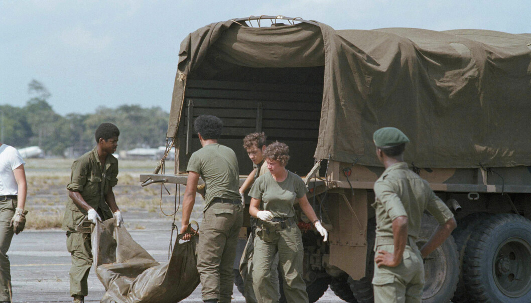 När militären kom till Jonestown var massakern ett faktum. Marken var fylld av döda kroppar. Efter massakern i Jonestown