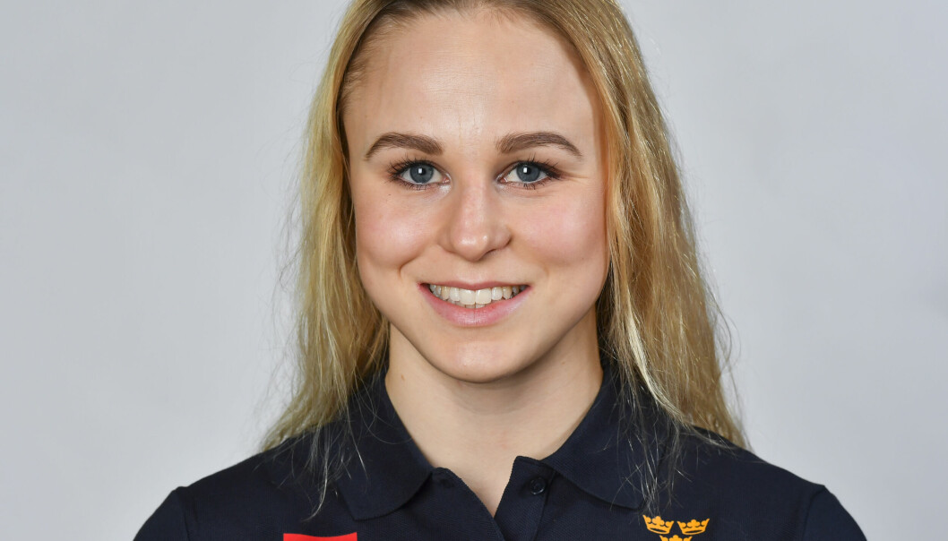Porträttbild av gymnasten Jonna Adlerteg.