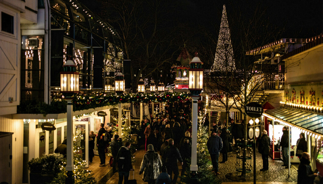 Jul på Tivoli i Köpenhamn